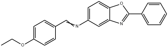 N-(4-ethoxybenzylidene)-N-(2-phenyl-1,3-benzoxazol-5-yl)amine Structure