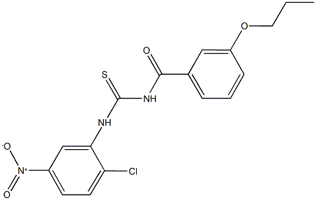 N-{2-chloro-5-nitrophenyl}-N'-(3-propoxybenzoyl)thiourea 化学構造式