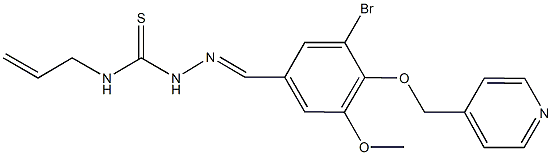 3-bromo-5-methoxy-4-(4-pyridinylmethoxy)benzaldehyde N-allylthiosemicarbazone 化学構造式