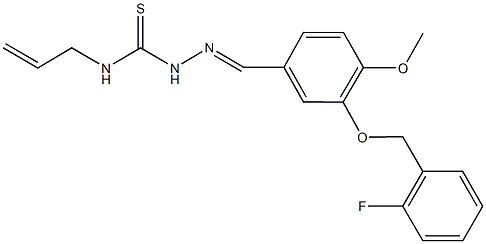 3-[(2-fluorobenzyl)oxy]-4-methoxybenzaldehyde N-allylthiosemicarbazone,445428-03-5,结构式