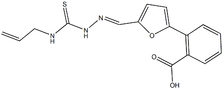 2-(5-{2-[(allylamino)carbothioyl]carbohydrazonoyl}-2-furyl)benzoic acid,445428-08-0,结构式