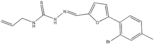 5-(2-bromo-4-methylphenyl)furan-2-carbaldehyde N-prop-2-enylthiosemicarbazone Structure