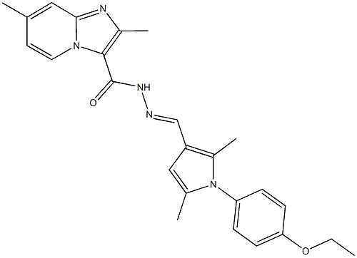 N'-{[1-(4-ethoxyphenyl)-2,5-dimethyl-1H-pyrrol-3-yl]methylene}-2,7-dimethylimidazo[1,2-a]pyridine-3-carbohydrazide Structure