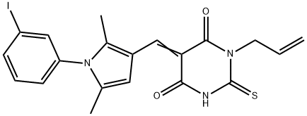 1-allyl-5-{[1-(3-iodophenyl)-2,5-dimethyl-1H-pyrrol-3-yl]methylene}-2-thioxodihydro-4,6(1H,5H)-pyrimidinedione|