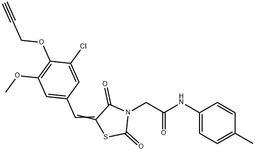 445428-53-5 2-{5-[3-chloro-5-methoxy-4-(2-propynyloxy)benzylidene]-2,4-dioxo-1,3-thiazolidin-3-yl}-N-(4-methylphenyl)acetamide