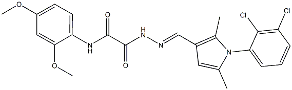 2-(2-{[1-(2,3-dichlorophenyl)-2,5-dimethyl-1H-pyrrol-3-yl]methylene}hydrazino)-N-(2,4-dimethoxyphenyl)-2-oxoacetamide Structure