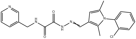 2-(2-{[1-(2-chlorophenyl)-2,5-dimethyl-1H-pyrrol-3-yl]methylene}hydrazino)-2-oxo-N-(3-pyridinylmethyl)acetamide,445428-92-2,结构式