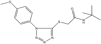 N-(tert-butyl)-2-{[1-(4-methoxyphenyl)-1H-tetraazol-5-yl]sulfanyl}acetamide|