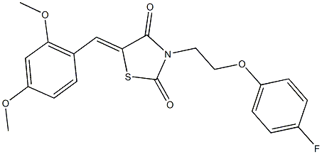 5-(2,4-dimethoxybenzylidene)-3-[2-(4-fluorophenoxy)ethyl]-1,3-thiazolidine-2,4-dione|