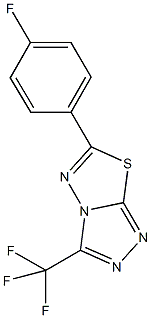 6-(4-fluorophenyl)-3-(trifluoromethyl)[1,2,4]triazolo[3,4-b][1,3,4]thiadiazole Struktur