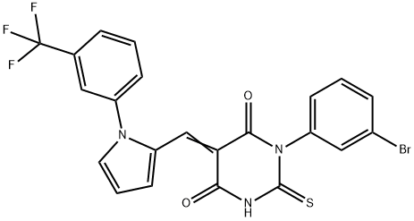 1-(3-bromophenyl)-2-thioxo-5-({1-[3-(trifluoromethyl)phenyl]-1H-pyrrol-2-yl}methylene)dihydro-4,6(1H,5H)-pyrimidinedione|