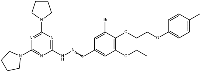 445456-49-5 3-bromo-5-ethoxy-4-[2-(4-methylphenoxy)ethoxy]benzaldehyde (4,6-dipyrrolidin-1-yl-1,3,5-triazin-2-yl)hydrazone