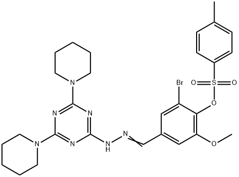 445456-54-2 2-bromo-4-{2-[4,6-di(1-piperidinyl)-1,3,5-triazin-2-yl]carbohydrazonoyl}-6-methoxyphenyl 4-methylbenzenesulfonate