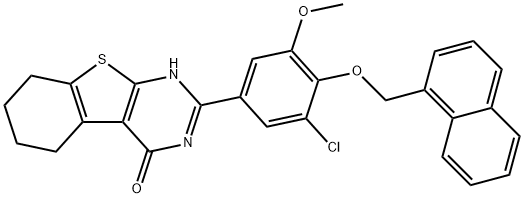445456-57-5 2-[3-chloro-5-methoxy-4-(1-naphthylmethoxy)phenyl]-5,6,7,8-tetrahydro[1]benzothieno[2,3-d]pyrimidin-4(3H)-one