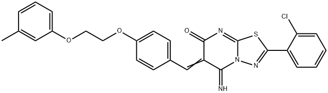 445456-83-7 2-(2-chlorophenyl)-5-imino-6-{4-[2-(3-methylphenoxy)ethoxy]benzylidene}-5,6-dihydro-7H-[1,3,4]thiadiazolo[3,2-a]pyrimidin-7-one