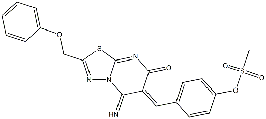 445457-63-6 4-[(5-imino-7-oxo-2-(phenoxymethyl)-5H-[1,3,4]thiadiazolo[3,2-a]pyrimidin-6(7H)-ylidene)methyl]phenyl methanesulfonate