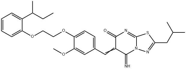 445457-67-0 6-{4-[2-(2-sec-butylphenoxy)ethoxy]-3-methoxybenzylidene}-5-imino-2-isobutyl-5,6-dihydro-7H-[1,3,4]thiadiazolo[3,2-a]pyrimidin-7-one