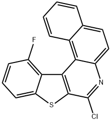 8-chloro-13-fluorobenzo[f][1]benzothieno[2,3-c]quinoline Struktur