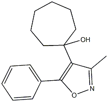 1-(3-methyl-5-phenyl-4-isoxazolyl)cycloheptanol,445458-58-2,结构式