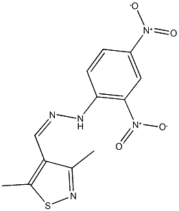 3,5-dimethyl-4-isothiazolecarbaldehyde {2,4-bisnitrophenyl}hydrazone,445458-60-6,结构式