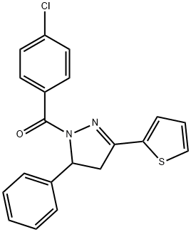 1-(4-chlorobenzoyl)-5-phenyl-3-thien-2-yl-4,5-dihydro-1H-pyrazole Structure