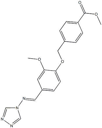 445458-69-5 methyl 4-({2-methoxy-4-[(4H-1,2,4-triazol-4-ylimino)methyl]phenoxy}methyl)benzoate