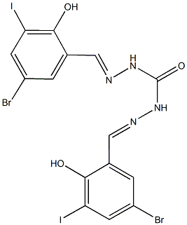 N'',N'''-bis(5-bromo-2-hydroxy-3-iodobenzylidene)carbonohydrazide Structure