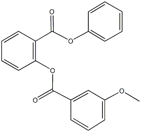 phenyl 2-[(3-methoxybenzoyl)oxy]benzoate Struktur