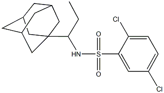 N-[1-(1-adamantyl)propyl]-2,5-dichlorobenzenesulfonamide Struktur