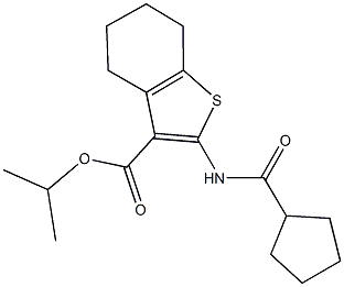 isopropyl 2-[(cyclopentylcarbonyl)amino]-4,5,6,7-tetrahydro-1-benzothiophene-3-carboxylate|