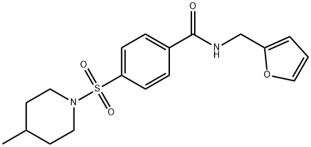 N-(2-furylmethyl)-4-[(4-methyl-1-piperidinyl)sulfonyl]benzamide Structure