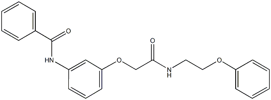 N-(3-{2-oxo-2-[(2-phenoxyethyl)amino]ethoxy}phenyl)benzamide 结构式