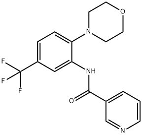 N-[2-(4-morpholinyl)-5-(trifluoromethyl)phenyl]nicotinamide,446052-25-1,结构式