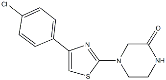 4-[4-(4-chlorophenyl)-1,3-thiazol-2-yl]-2-piperazinone Structure