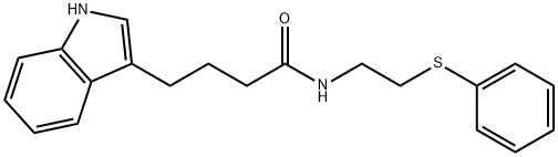 4-(1H-indol-3-yl)-N-[2-(phenylsulfanyl)ethyl]butanamide Struktur