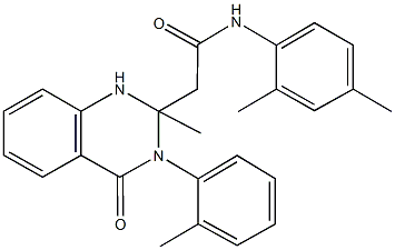 N-(2,4-dimethylphenyl)-2-[2-methyl-3-(2-methylphenyl)-4-oxo-1,2,3,4-tetrahydro-2-quinazolinyl]acetamide Structure
