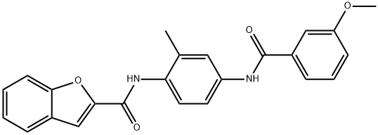 N-{4-[(3-methoxybenzoyl)amino]-2-methylphenyl}-1-benzofuran-2-carboxamide,446261-58-1,结构式