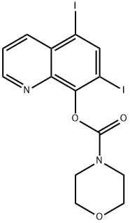 5,7-diiodoquinolin-8-yl morpholine-4-carboxylate 结构式