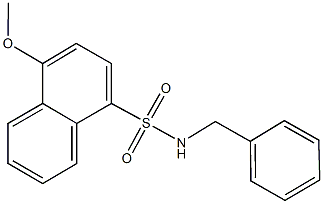 N-benzyl-4-methoxy-1-naphthalenesulfonamide Structure