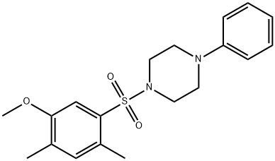 2,4-dimethyl-5-[(4-phenyl-1-piperazinyl)sulfonyl]phenyl methyl ether,446309-22-4,结构式
