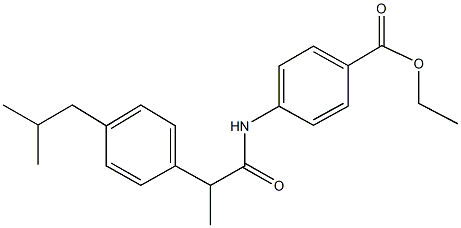 ethyl 4-{[2-(4-isobutylphenyl)propanoyl]amino}benzoate Structure