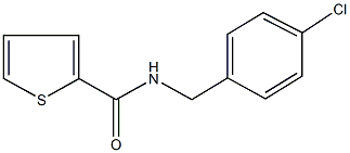 N-(4-chlorobenzyl)-2-thiophenecarboxamide 化学構造式