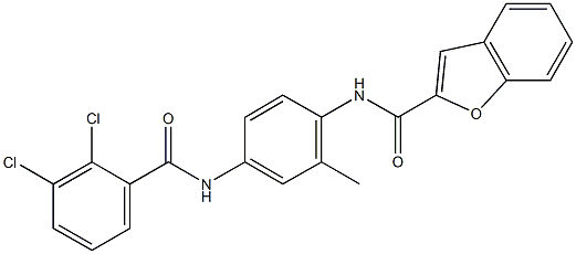 N-{4-[(2,3-dichlorobenzoyl)amino]-2-methylphenyl}-1-benzofuran-2-carboxamide Structure