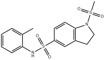 N-(2-methylphenyl)-1-(methylsulfonyl)-5-indolinesulfonamide,447409-17-8,结构式