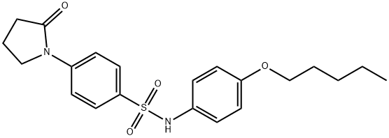 4-(2-oxo-1-pyrrolidinyl)-N-[4-(pentyloxy)phenyl]benzenesulfonamide|