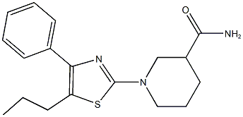 1-(4-phenyl-5-propyl-1,3-thiazol-2-yl)-3-piperidinecarboxamide Struktur