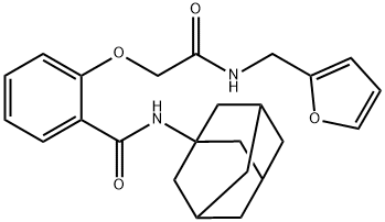 N-(1-adamantyl)-2-{2-[(2-furylmethyl)amino]-2-oxoethoxy}benzamide Structure