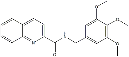 N-(3,4,5-trimethoxybenzyl)-2-quinolinecarboxamide,447431-04-1,结构式