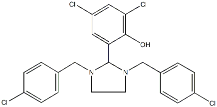 2-[1,3-bis(4-chlorobenzyl)-2-imidazolidinyl]-4,6-dichlorophenol Structure