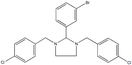 2-(3-bromophenyl)-1,3-bis(4-chlorobenzyl)imidazolidine,447431-09-6,结构式